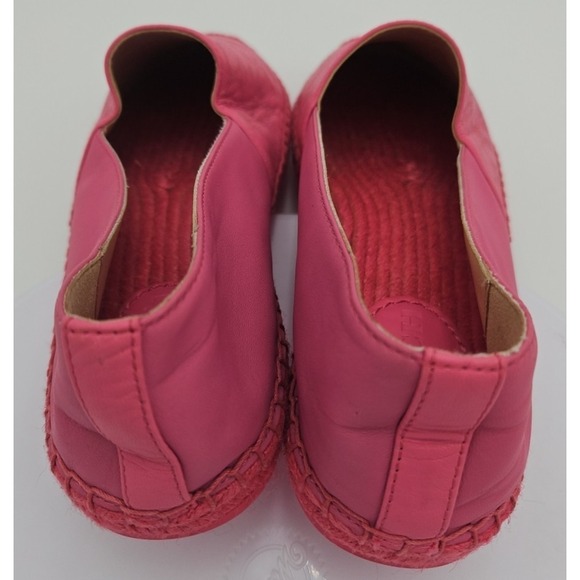 Coach CARLEY Pink W/8.5 Leather Espadrille AUTH Cottagecore Balletcore LOGO *EUC - Picture 7 of 15